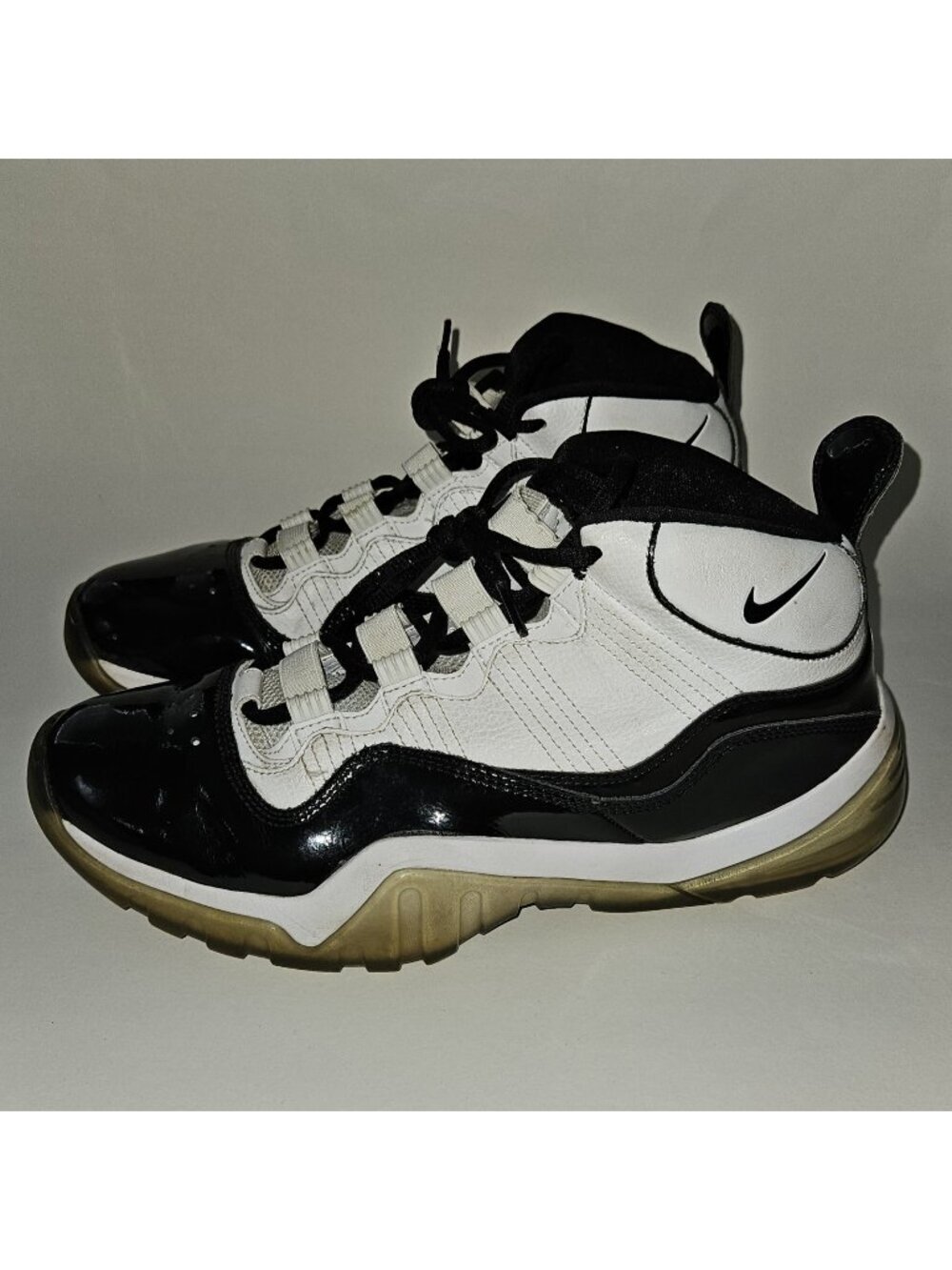Nike Air Zoom Phenom Shoes Basketball Hightops Size 12 Black White 377391